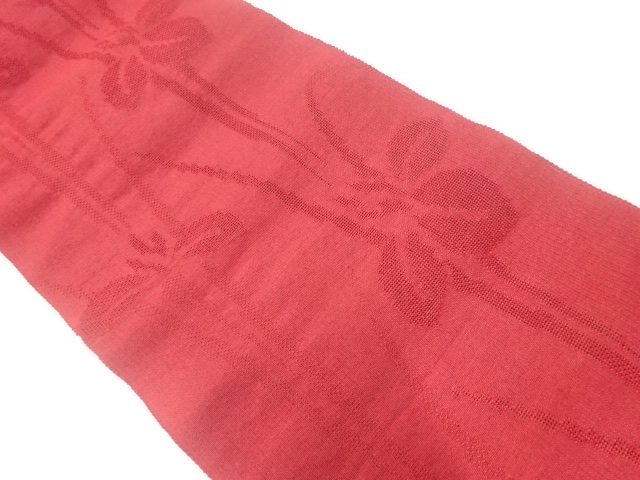 菖蒲模様織出し夏用名古屋帯